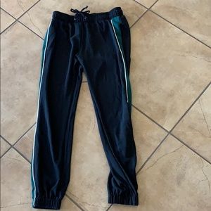 Sky and Sparrows Black and green striped Sweats